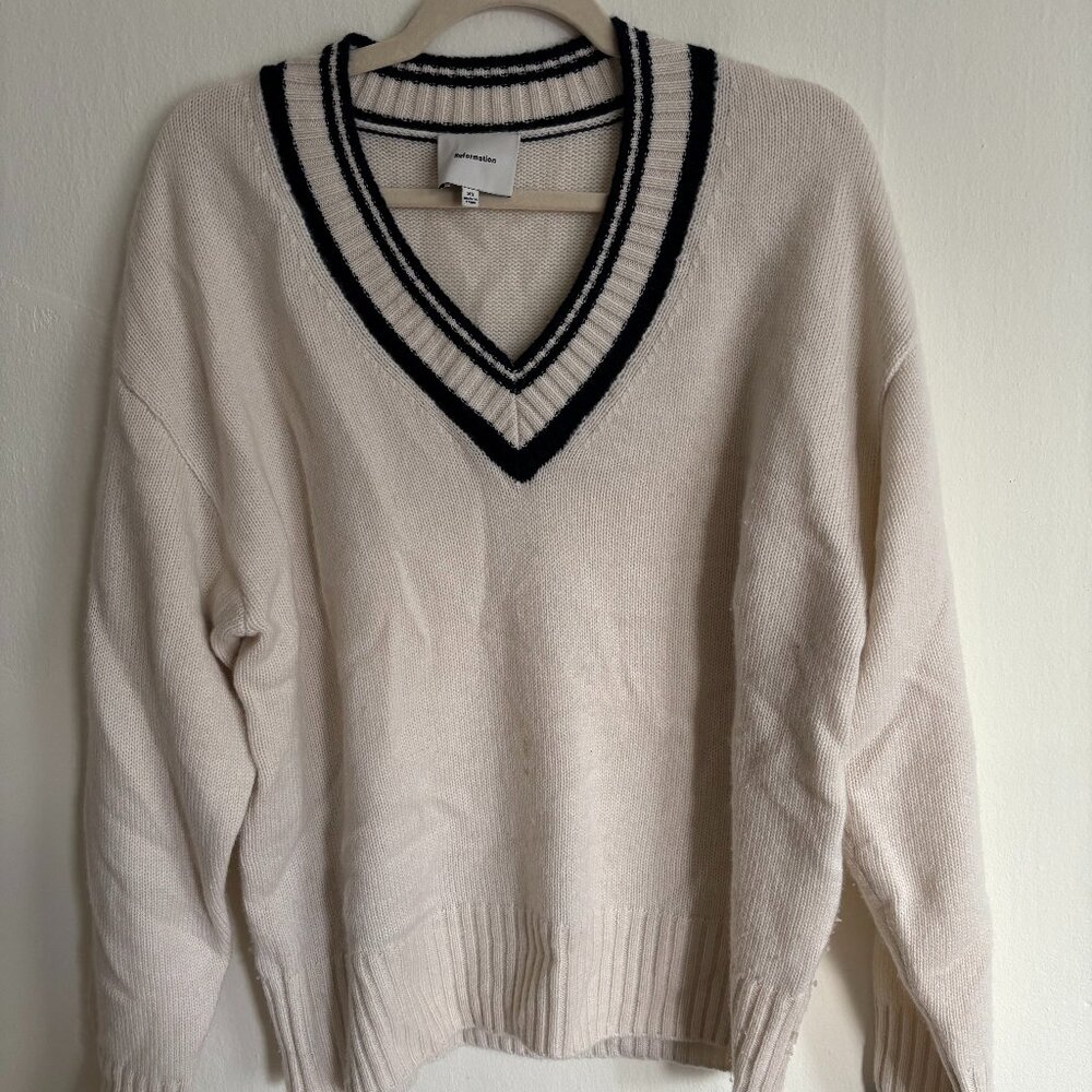 Jadey Oversized Cashmere-Wool Sweater, White
